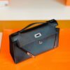 Hermes Mini Kelly pochette Swift CK89 Black Silver Hardware 22cm Full Handmade