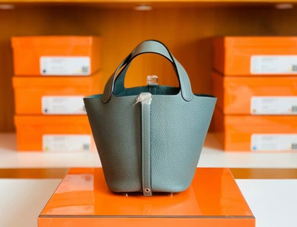 mmexport1686297716008-1-1024x781-1 Hermes Picotin TC 63 Almond green Silver Hardware 18cm Full Handmade