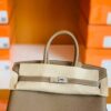 Hermes Birkin Togo CK18 Etoupe Grey Silver Hardware 25cm Full Handmade
