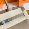 Hermes Birkin Togo CK18 Etoupe Grey Silver Hardware 25cm Full Handmade