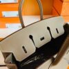Hermes Birkin Togo CK18 Etoupe Grey Silver Hardware 25cm Full Handmade