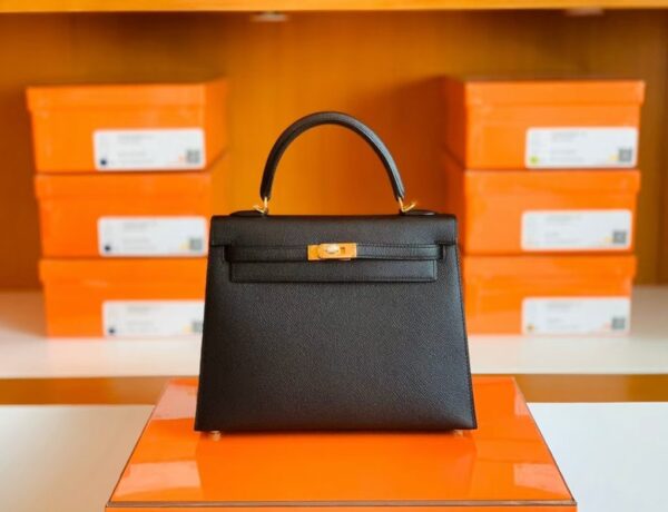 mmexport1686298072200-1024x785-1 Hermes Kelly Epsom CK89 Black Gold Hardware 25cm Full Handmade