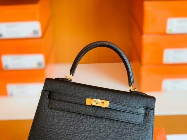 mmexport1686298074872-1024x768-1 Hermes Kelly Epsom CK89 Black Gold Hardware 25cm Full Handmade