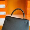Hermes Kelly Epsom CK89 Black Gold Hardware 25cm Full Handmade