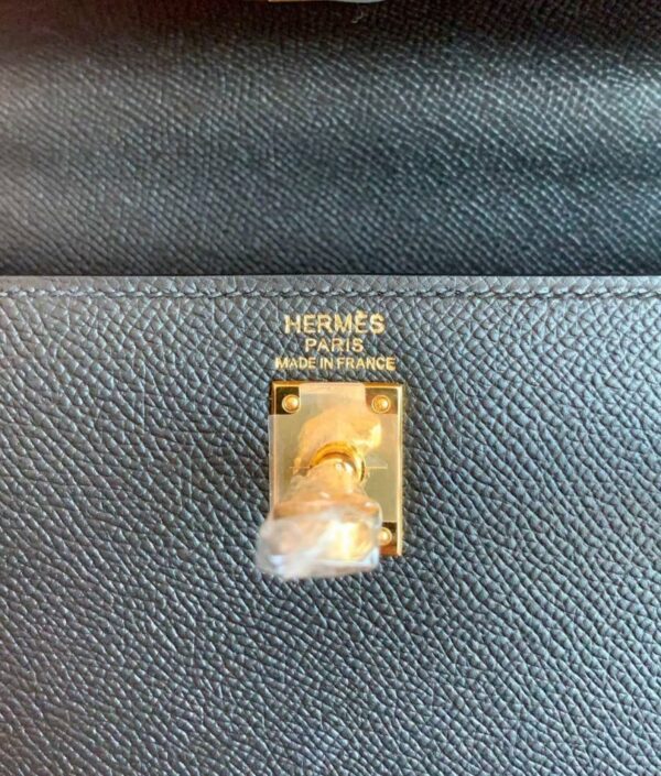 mmexport1686298084554-871x1024-1 Hermes Kelly Epsom CK89 Black Gold Hardware 25cm Full Handmade