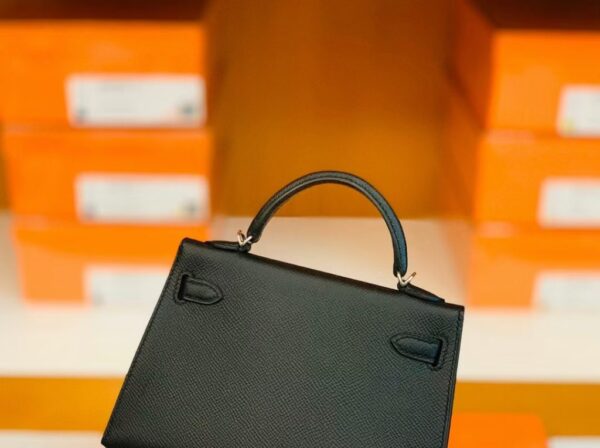 mmexport1686298842195-1024x764-1 Hermes Mini Kelly Epsom CK89 Black Silver Hardware 19cm Full Handmade