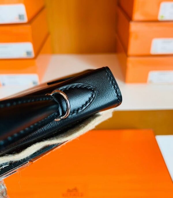 mmexport1686298999291-896x1024-1 Hermes Mini Kelly Box Leather CK89 Black Silver Hardware 19cm Full Handmade