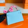 Hermes Mini Kelly Epsom 6u Light Blue Gold Hardware 19cm Full Handmade