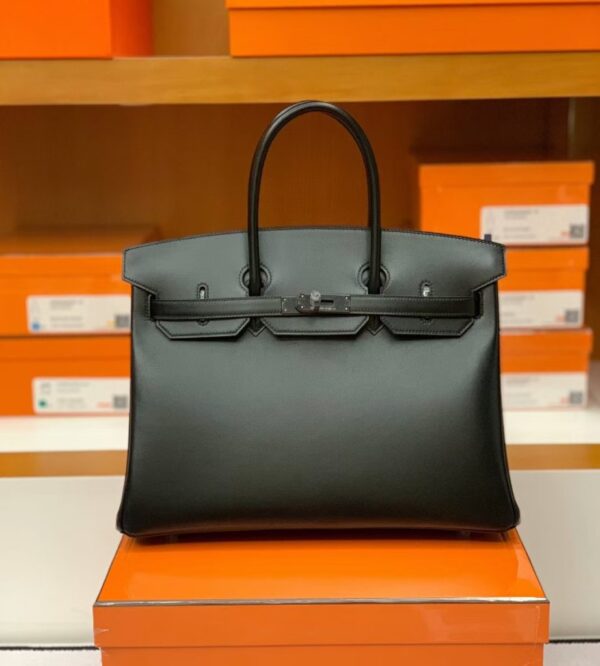 mmexport1687341678461-922x1024-1 Hermes Birkin box Leather ck89 so-black Black Buckle Silver Hardware 35cm Full Handmade