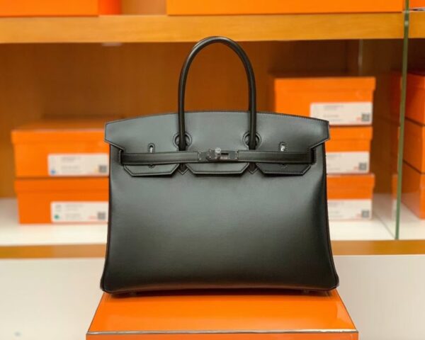 mmexport1687341680023-1024x819-1 Hermes Birkin box Leather ck89 so-black Black Buckle Silver Hardware 35cm Full Handmade