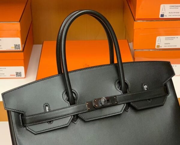 mmexport1687341685977-1024x827-1 Hermes Birkin box Leather ck89 so-black Black Buckle Silver Hardware 35cm Full Handmade