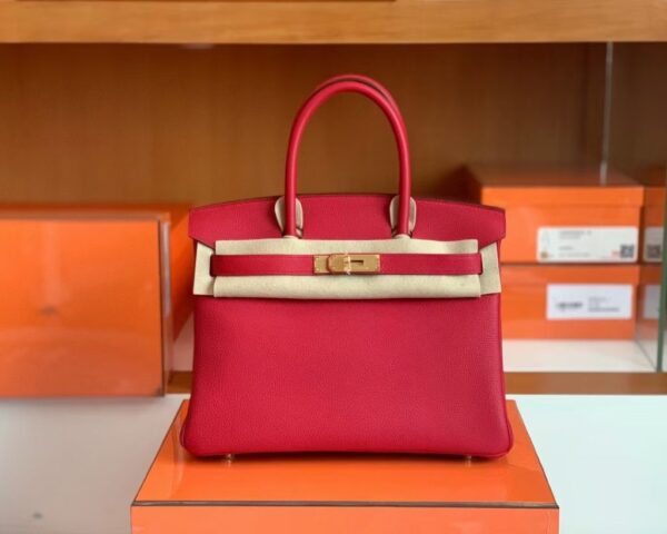 mmexport1687341714139-1024x819-1 Hermes Birkin Togo Q5 Bright Red Gold Hardware 30cm Full Handmade