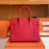 Hermes Birkin Togo Q5 Bright Red Gold Hardware 30cm Full Handmade