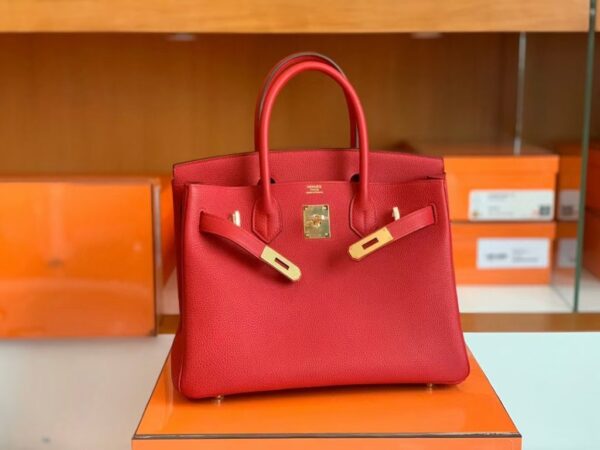 mmexport1687341716932-1024x768-1 Hermes Birkin Togo Q5 Bright Red Gold Hardware 30cm Full Handmade