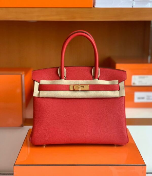mmexport1687341718649-885x1024-1 Hermes Birkin Togo Q5 Bright Red Gold Hardware 30cm Full Handmade