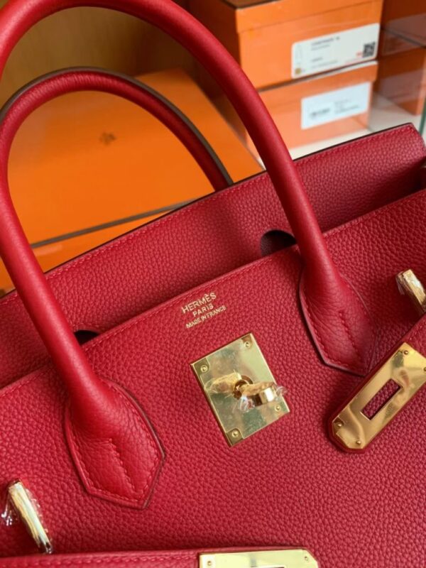 mmexport1687341720292-768x1024-1 Hermes Birkin Togo Q5 Bright Red Gold Hardware 30cm Full Handmade