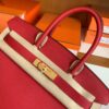 Hermes Birkin Togo Q5 Bright Red Gold Hardware 30cm Full Handmade