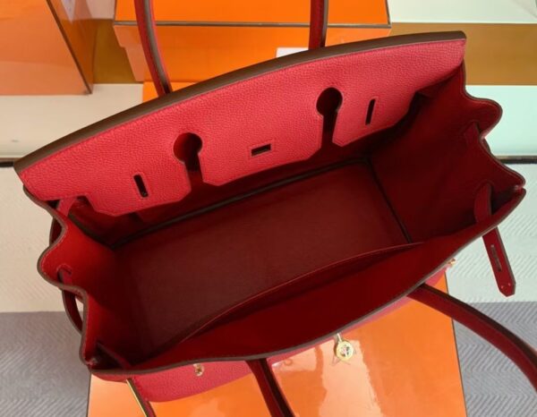 mmexport1687341725183-1024x796-1 Hermes Birkin Togo Q5 Bright Red Gold Hardware 30cm Full Handmade