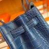 Hermes Birkin Matte Alligator crocodile 7L Gem Blue Silver Hardware 30cm Full Handmade