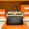 mmexport1687341791683-1024x768-1 Hermes Birkin Lizard CK89 Black Silver Hardware 25cm Full Handmade