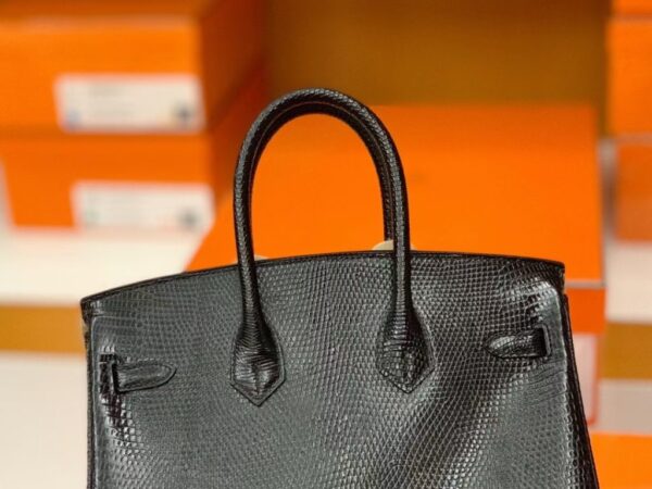 mmexport1687341801917-1024x768-1 Hermes Birkin Lizard CK89 Black Silver Hardware 25cm Full Handmade