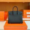 Hermes Birkin Touch Matte Alligator & Togo ck89 Noir Black Gold Hardware 25cm Full Handmade