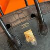 Hermes Birkin Touch Matte Alligator & Togo ck89 Noir Black Gold Hardware 25cm Full Handmade