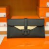 Hermes Jige Wallet Swift ck89 Black 31cm Full Handmade