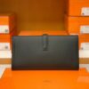 Hermes Jige Wallet Swift ck89 Black 31cm Full Handmade