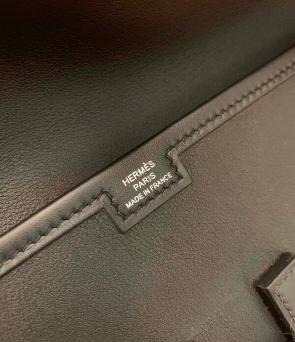 Hermes Jige Wallet Swift ck89 Black 31cm Full Handmade
