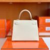 Hermes Kelly Epsom Creamy White Gold Hardware 25cm Full Handmade