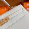 Hermes Kelly Epsom Creamy White Gold Hardware 25cm Full Handmade