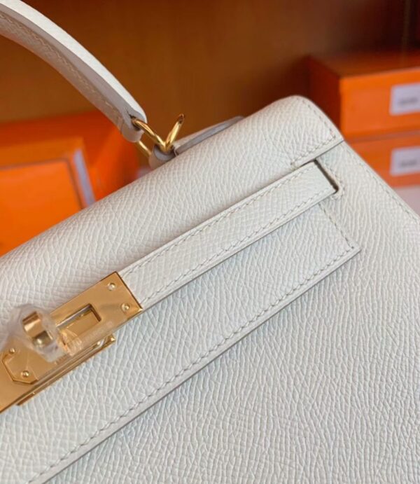 mmexport1687342146807-889x1024-1 Hermes Kelly Epsom Creamy White Gold Hardware 25cm Full Handmade