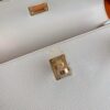 Hermes Kelly Epsom Creamy White Gold Hardware 25cm Full Handmade