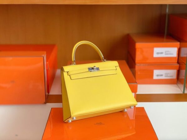 mmexport1687342177044-1024x768-1 Hermes Kelly Epsom 9O Lemon yellow Silver Hardware 25cm Full Handmade