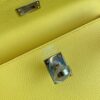 Hermes Kelly Epsom 9O Lemon yellow Silver Hardware 25cm Full Handmade