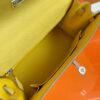 Hermes Kelly Epsom 9O Lemon yellow Silver Hardware 25cm Full Handmade