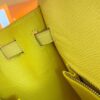 Hermes Kelly Epsom 9O Lemon yellow Silver Hardware 25cm Full Handmade