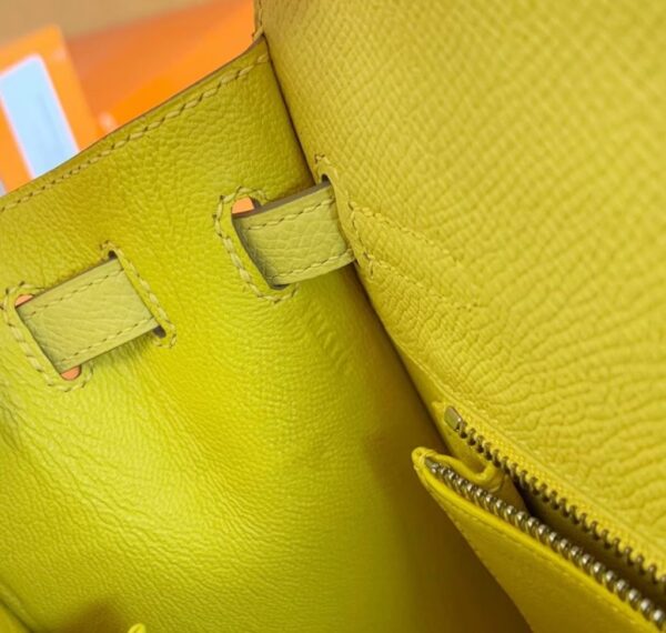 mmexport1687342193730-1024x973-1 Hermes Kelly Epsom 9O Lemon yellow Silver Hardware 25cm Full Handmade