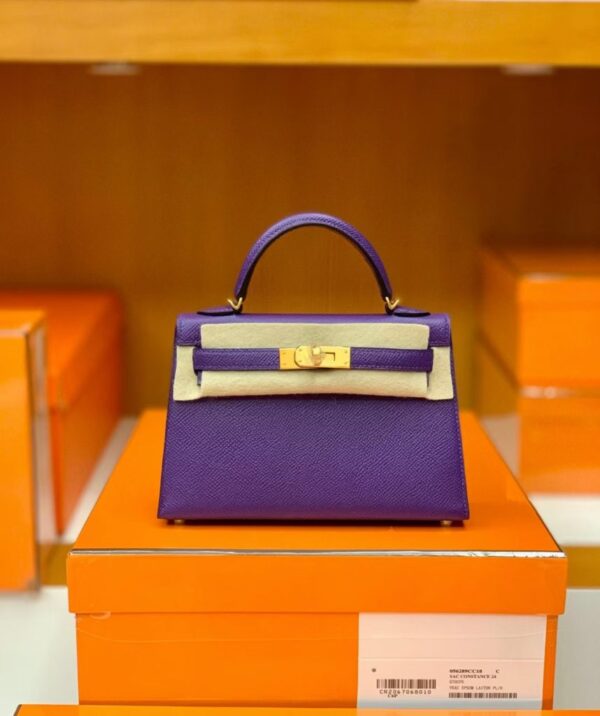 mmexport1687342376065-858x1024-1 Hermes mini Kelly Epsom 9w Dreamy Purple Gold Hardware 19cm Full Handmade