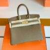 Hermes Birkin Togo Etoupe Grey Gold Hardware 25cm Full Handmade