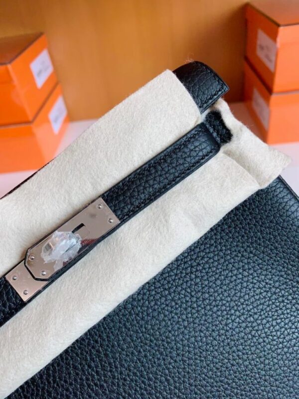 mmexport1688809921957-768x1024-1 Hermes Kelly ado TC Leather Black Silver Hardware 22cm Full Handmade