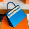 Hermes Kelly Epsom Izmir blue Gold Hardware 25cm Full Handmade