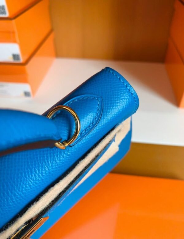 Hermes Kelly Epsom Izmir blue Gold Hardware 25cm Full Handmade