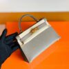 Hermes Mini Kelly Epsom M8 asphalt grey Gold Hardware 19cm Full Handmade