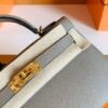 Hermes Mini Kelly Epsom M8 asphalt grey Gold Hardware 19cm Full Handmade