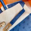 Hermes Birkin Ostrich Royal blue Gold Hardware 25cm Full Handmade