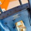 Hermes Birkin Ostrich Royal blue Gold Hardware 25cm Full Handmade