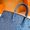 Hermes Birkin Ostrich Royal blue Gold Hardware 25cm Full Handmade