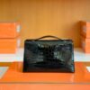 mmexport1690709858488-1024x768-1 Hermes Mini Kelly pochette shiny alligator crocodile ck89 Black Silver Hardware 22cm Full Handmade